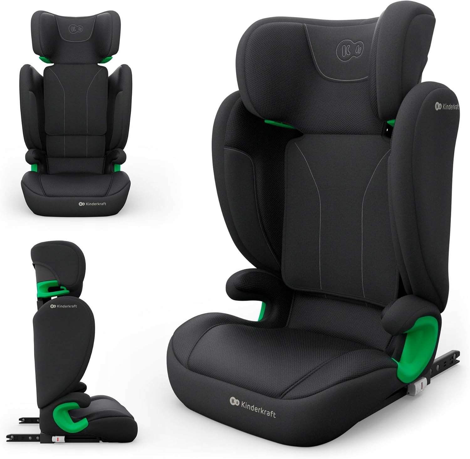 Fotelik samochodowy Kinderkraft Junior Fix 2 Plus czarny