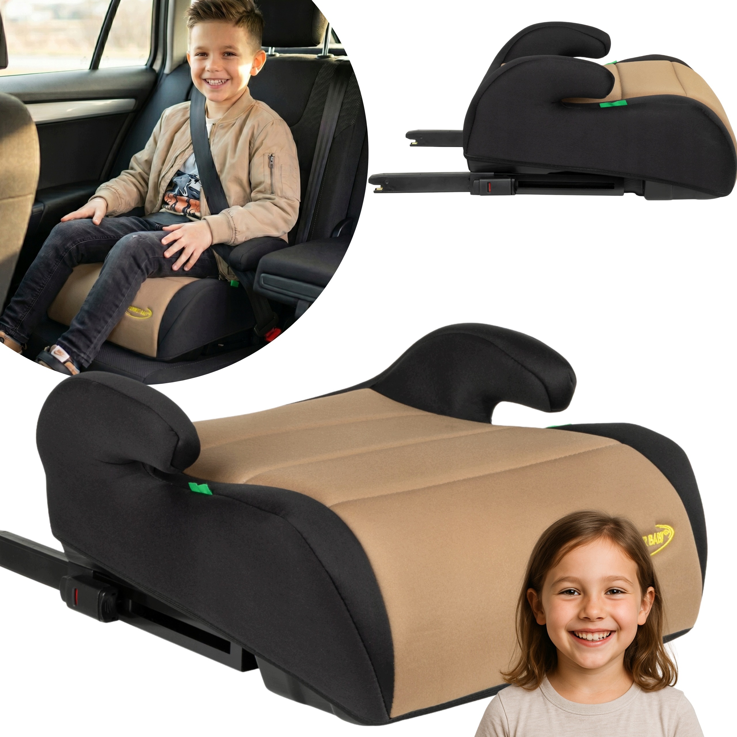 Podstawka Samochodowa Fotelik Siedzisko 125-150CM Isofix Dla Dzieci I-Size