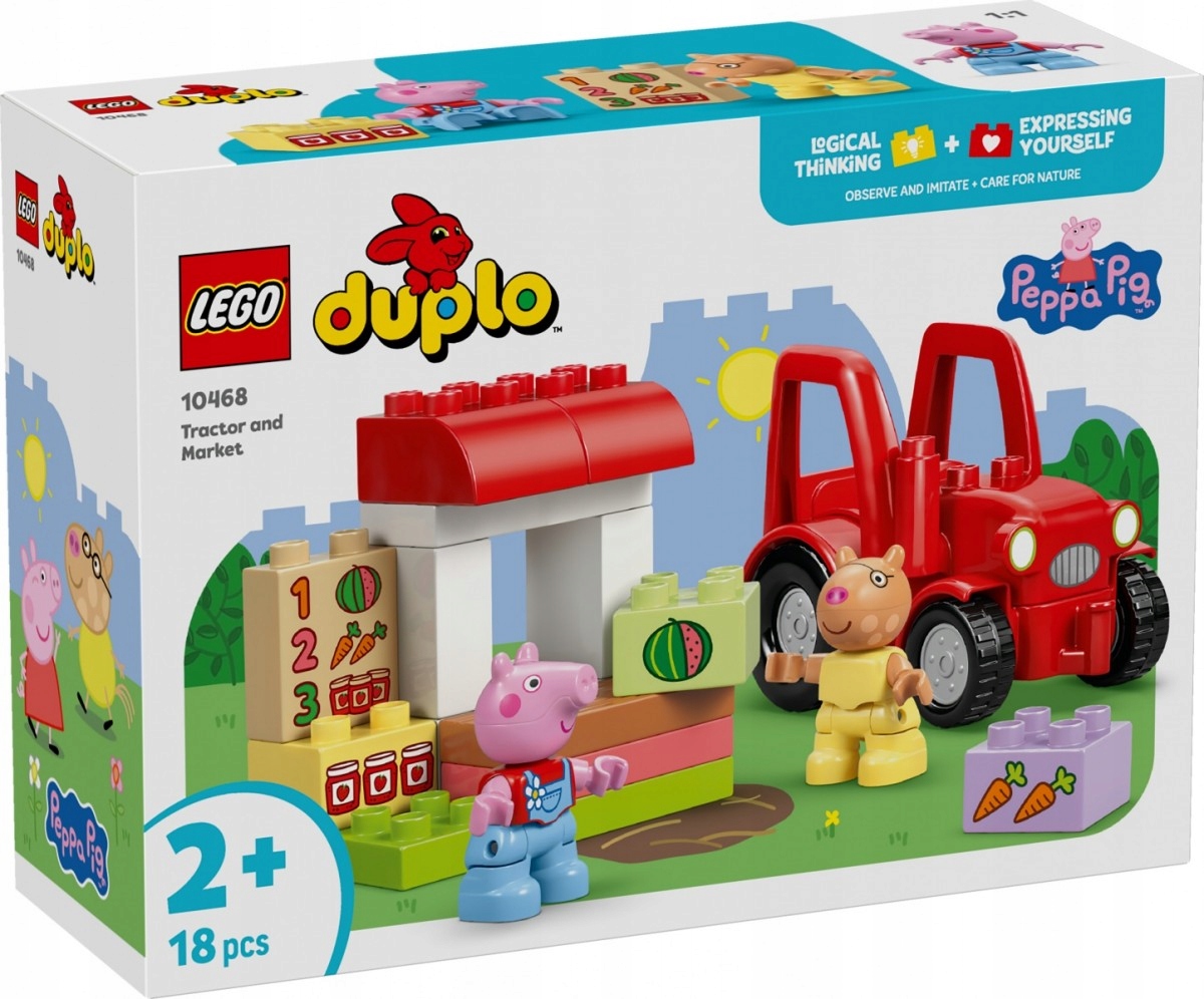 Lego Stavebnice Duplo prasátko Peppa 10468 Traktor a trh