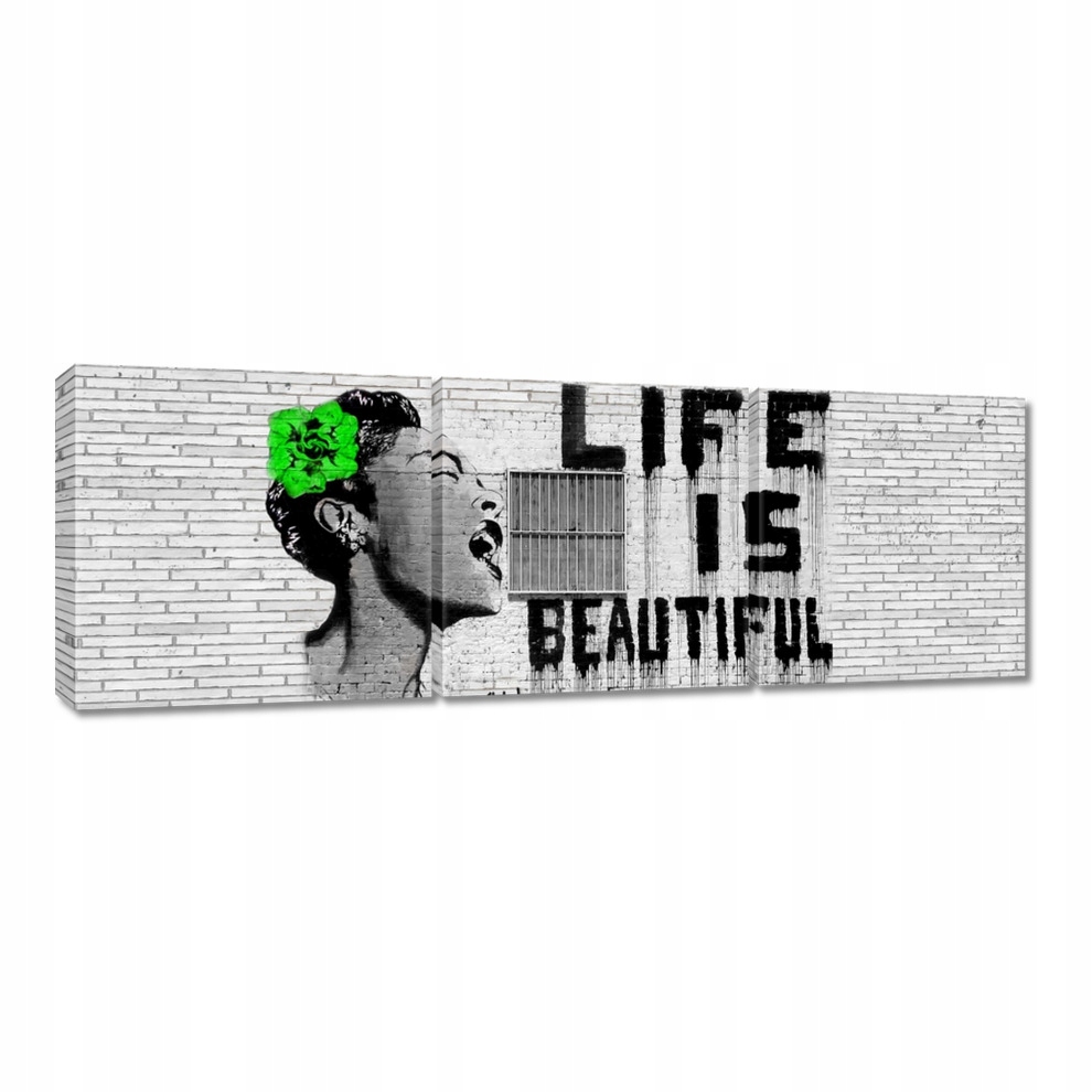 

Obrazy 120x40 Banksy Life is beautiful