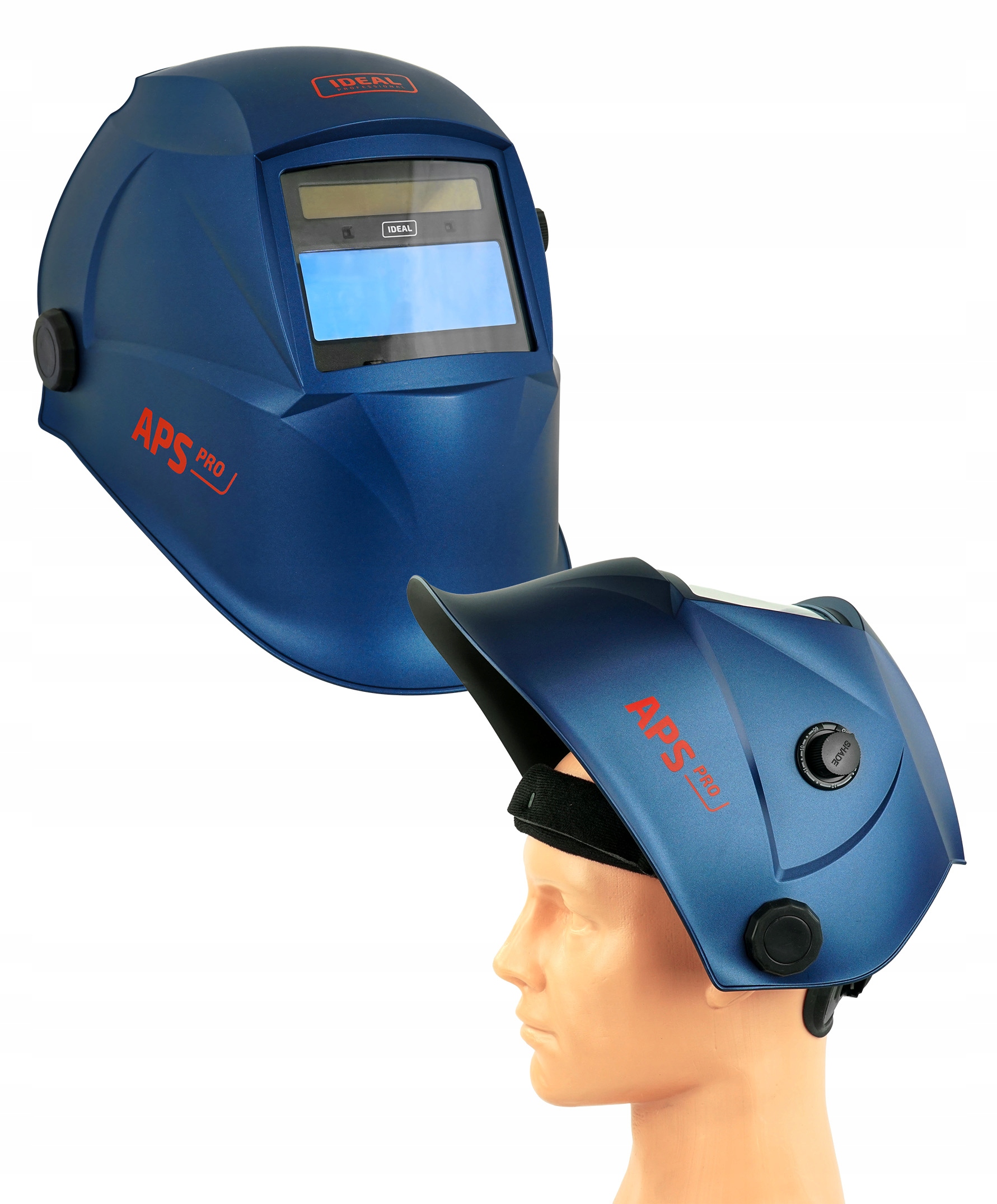 Przyłbica maska automatyczna Ideal APS PRO matowa LCD spawarka MIG TIG MMA Czas zaciemniania 1/30000