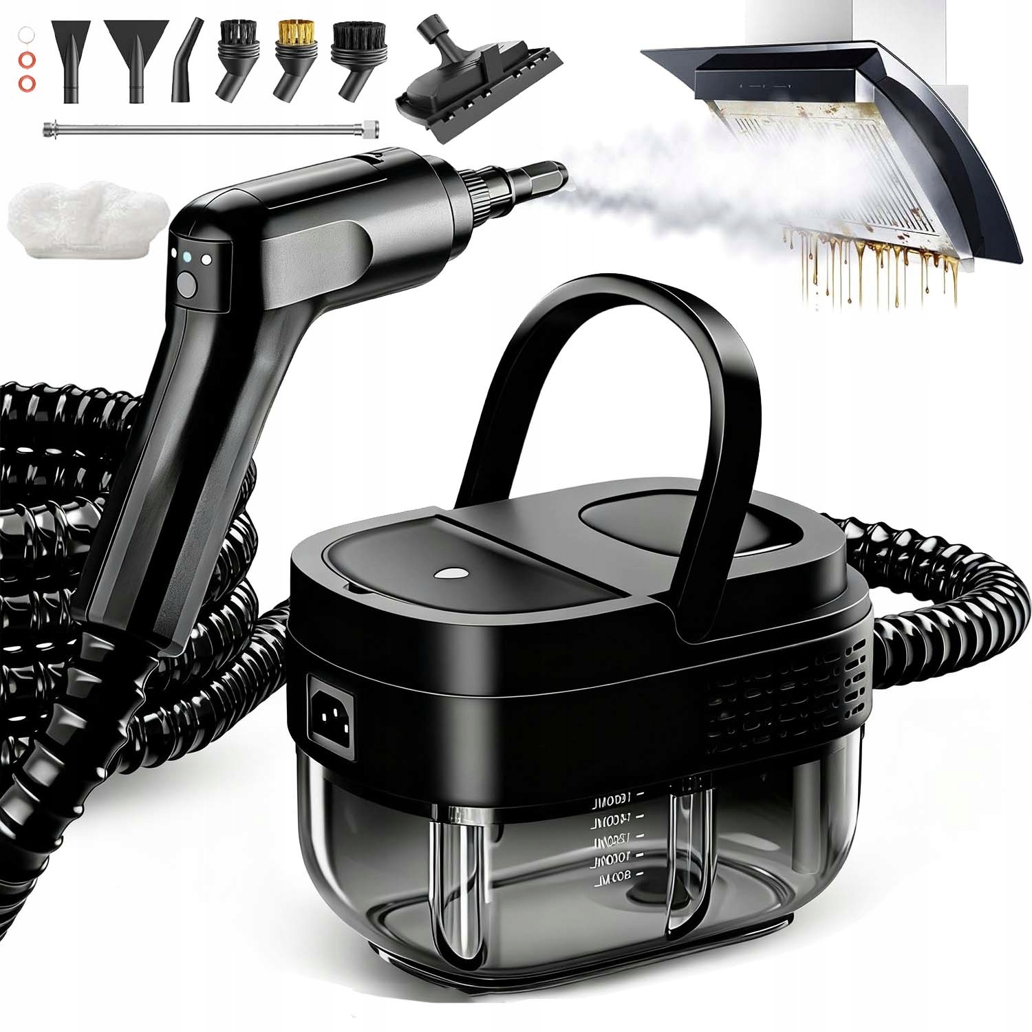 Parní Čistič Výkonný 2500 W 1600 ML Tlakový Čistič Silný Sada