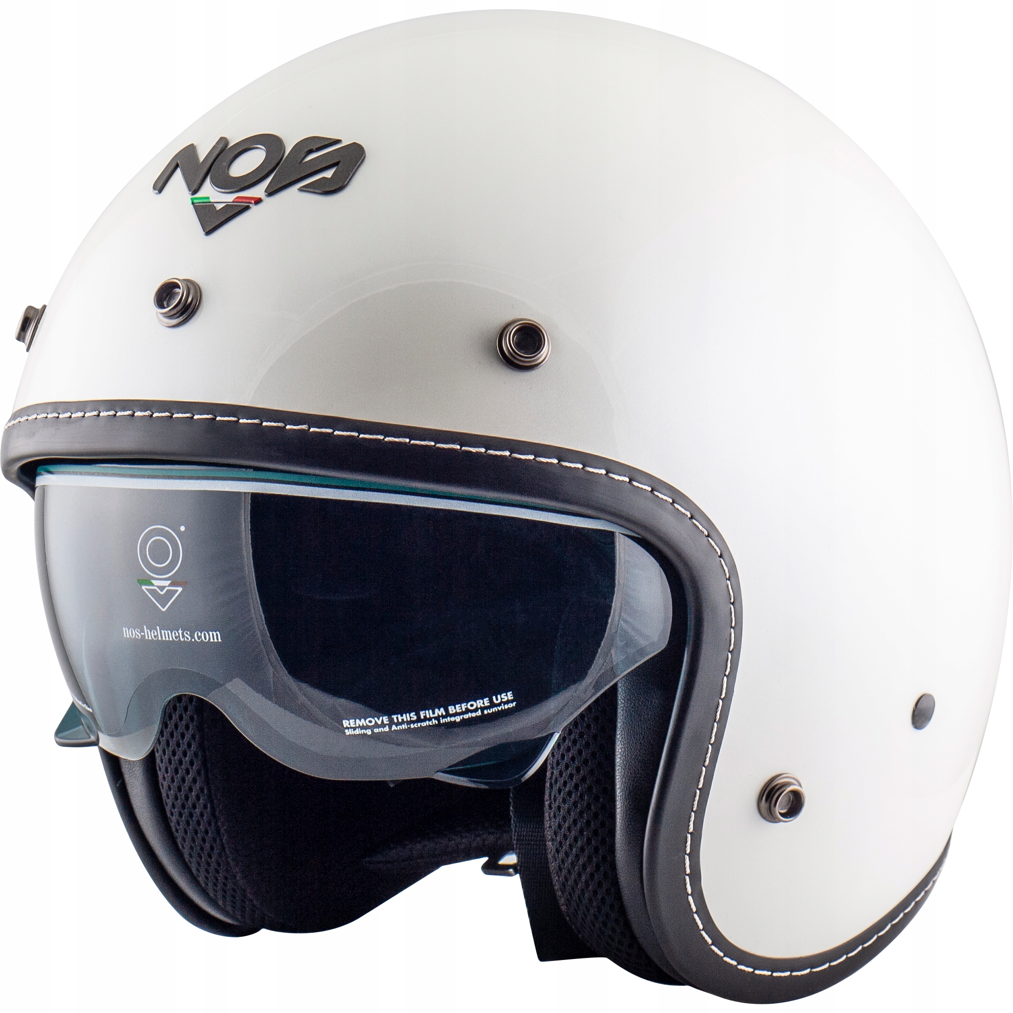 Kask Motocyklowy Otwarty Blenda NOS NS-1 White XL