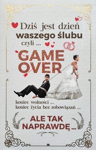 

Telegramy na ślub kartki z humorem żartem 5K14