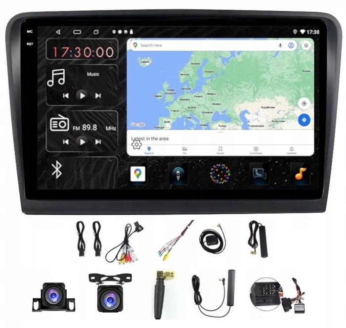Rádio Navigácia Carplay Gps Android Škoda Superb 2008-2015 4GB 64GB Sim