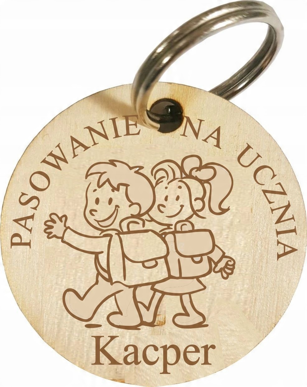 

Brelok magnes Pasowanie Na Ucznia Drewno pamiątka