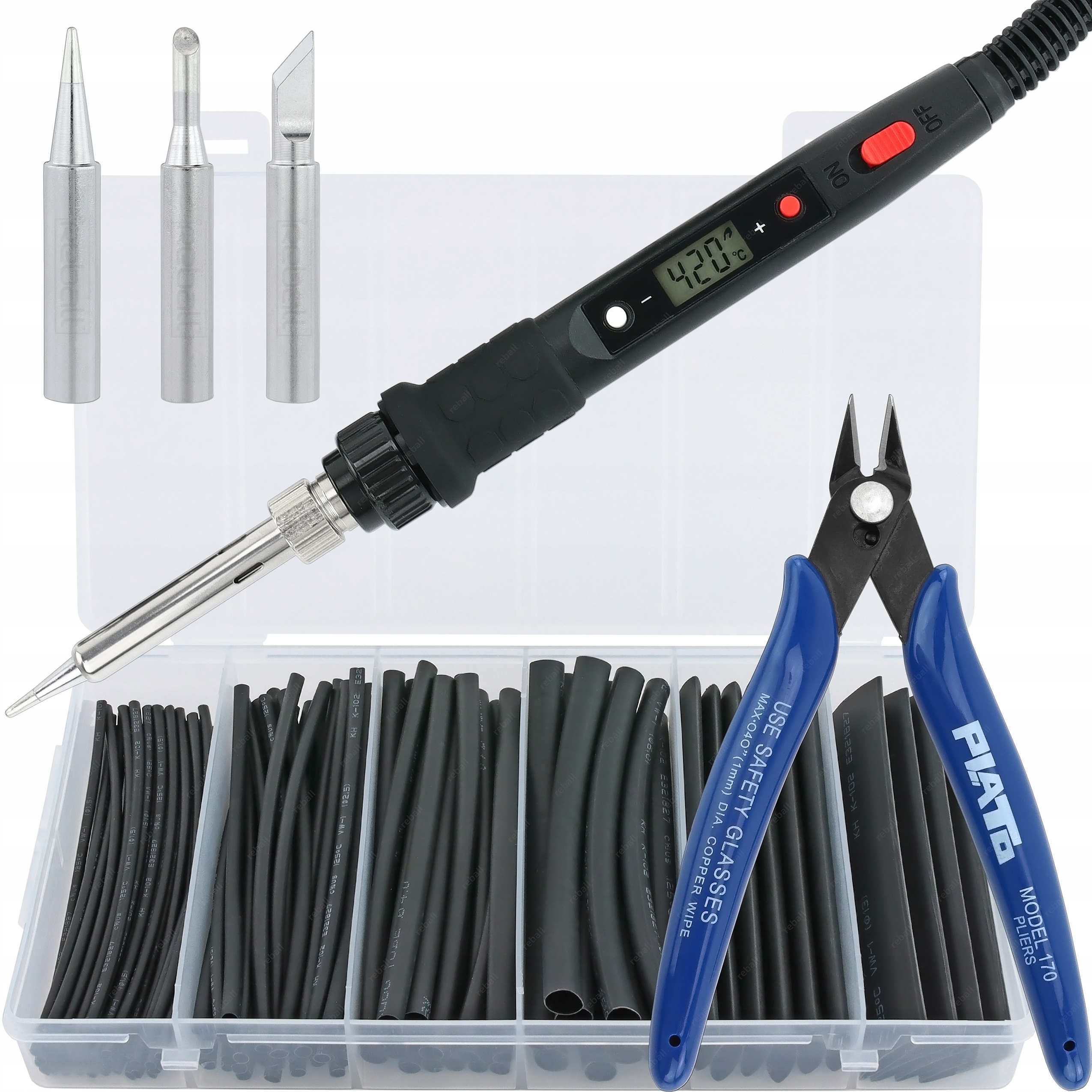 Set Páječka 80W S801A Nový Model Řezačky Smršťovací Trubičky