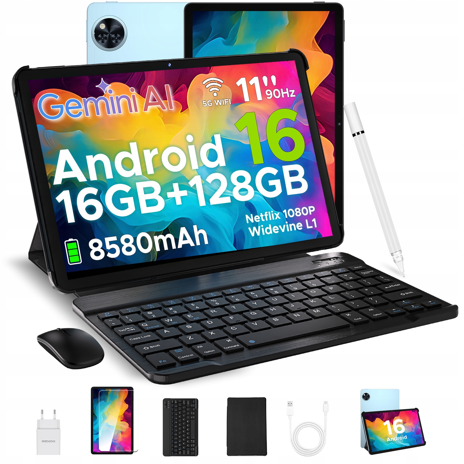 Doogee U11 Tablet Android 16 Klávesnica/Pero 11“ 16/128GB 2TB 8580mAh Otg