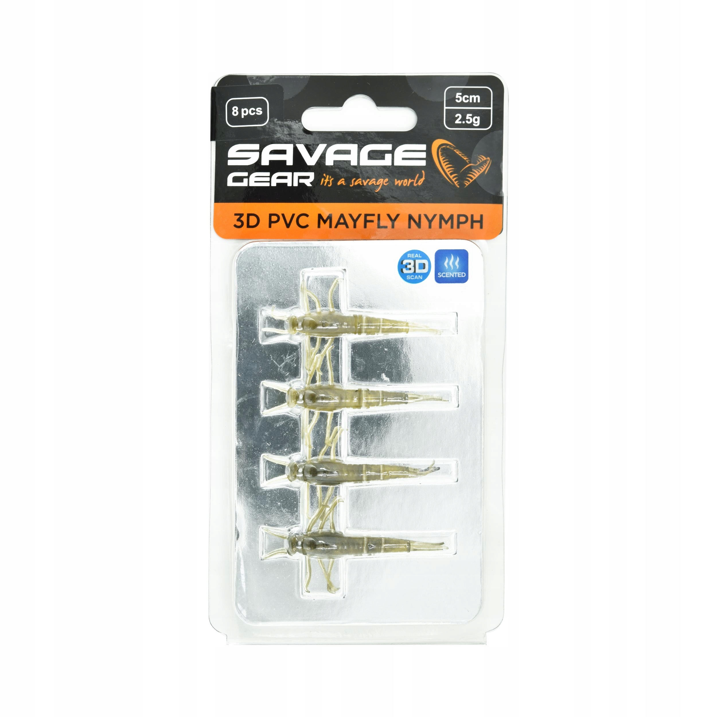 Przynęta Savage Gear 3D Pvc Mayfly Loose Body 5cm green imitacja jętki 8szt