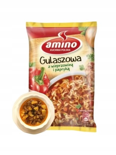 17 x Amino Instantní gulášová polévka 59 g Snadná příprava