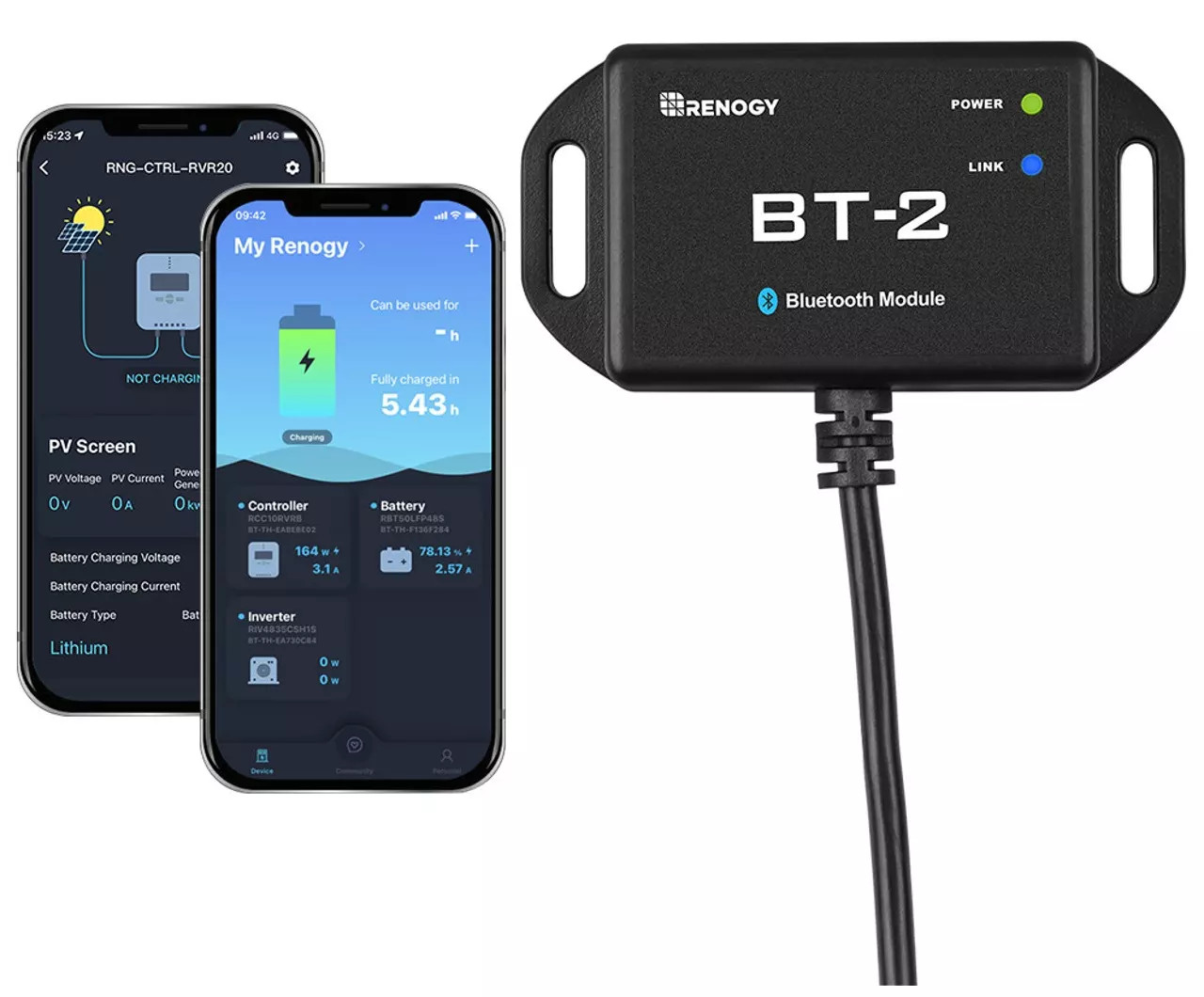 Bluetooth modul Renogy BT-2 RS485 aplikace pro chytré telefony Monitoring Inteligentn