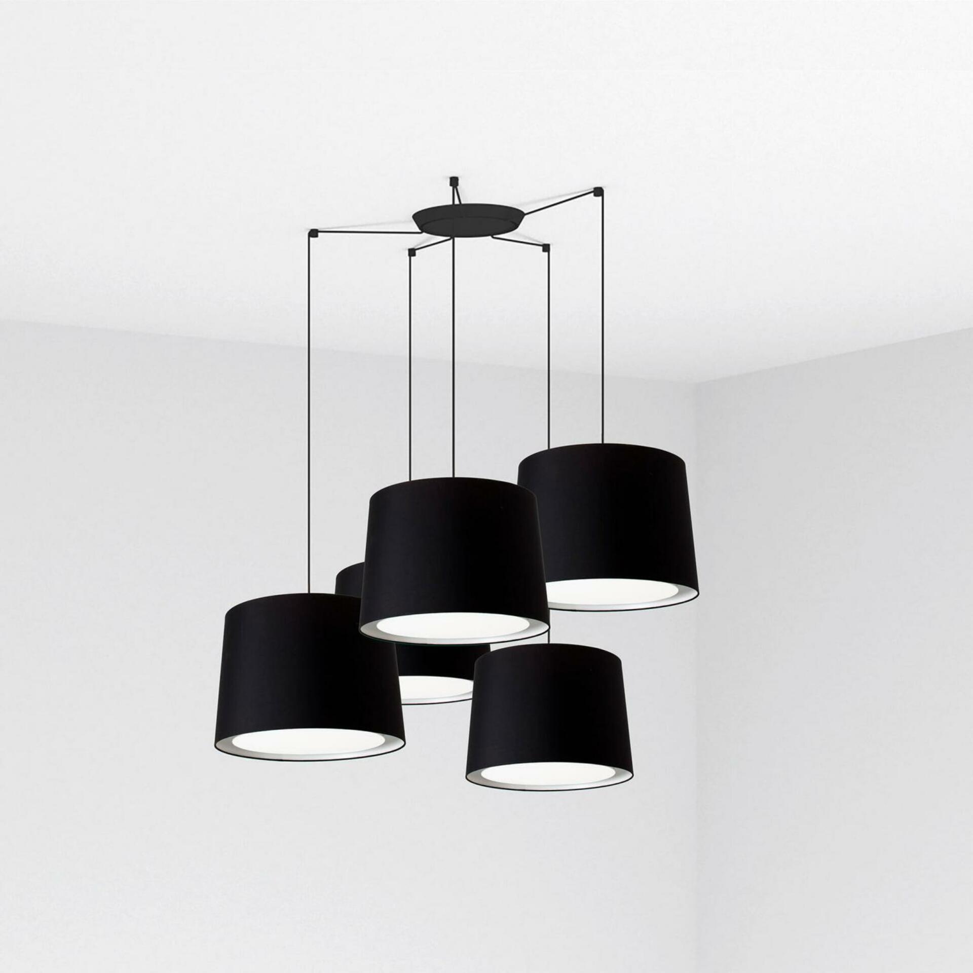 Faro Conga závesné svietidlo čierne 5xE27 500mm designové osvetlenie