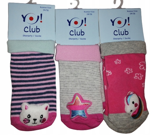 

Skarpetki Niemowlęce Z Grzechotką 3 Pary Komplet