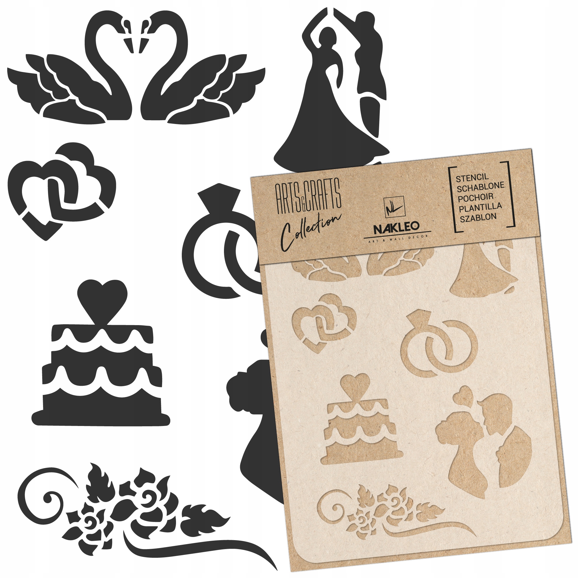 Szablon Scrapbooking decoupage // A4 // Ślubne #1