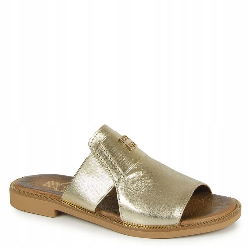 Lemar 40423 Zlaté Kožené Nazouváky S Ozdobou 38