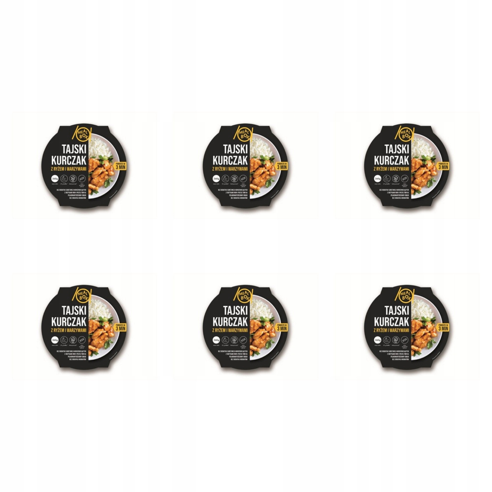 6x 360g Meal Box Kurczak po tajsku z ryżem Tajski i warzywami Graal