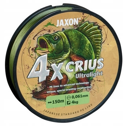 Plecionka Jaxon Crius 4X Ultralight Army Green 0,082mm 150m 5kg