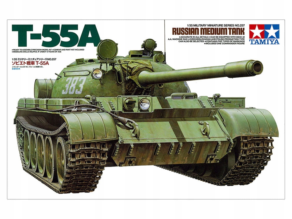 T-55A Russian Medium Tank 1:35 Tamiya 35257
