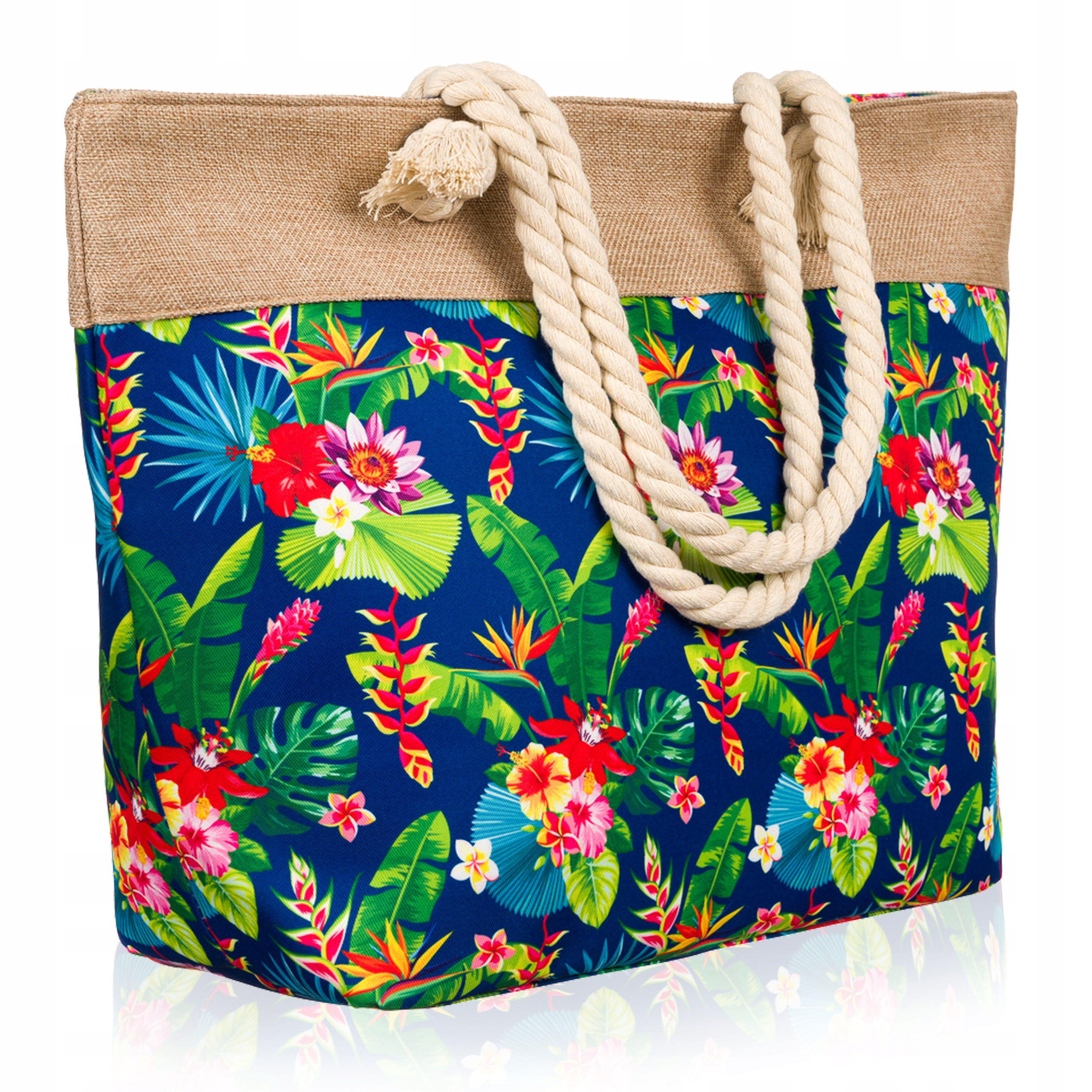 

Torba Plażowa Duża Pojemna Shopper Na Lato Miejska