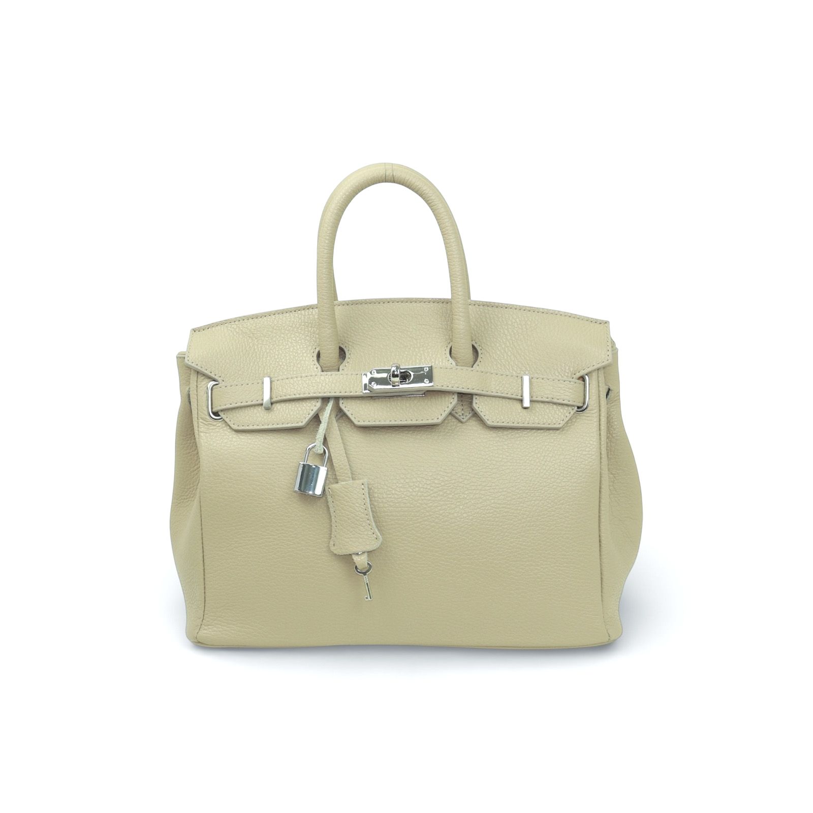 Kabelka Kufřík z přírodní kůže Leni-M Béžová