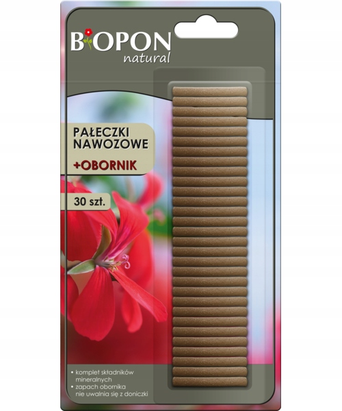 Biopon Pałeczki nawozowe + obornik 30szt