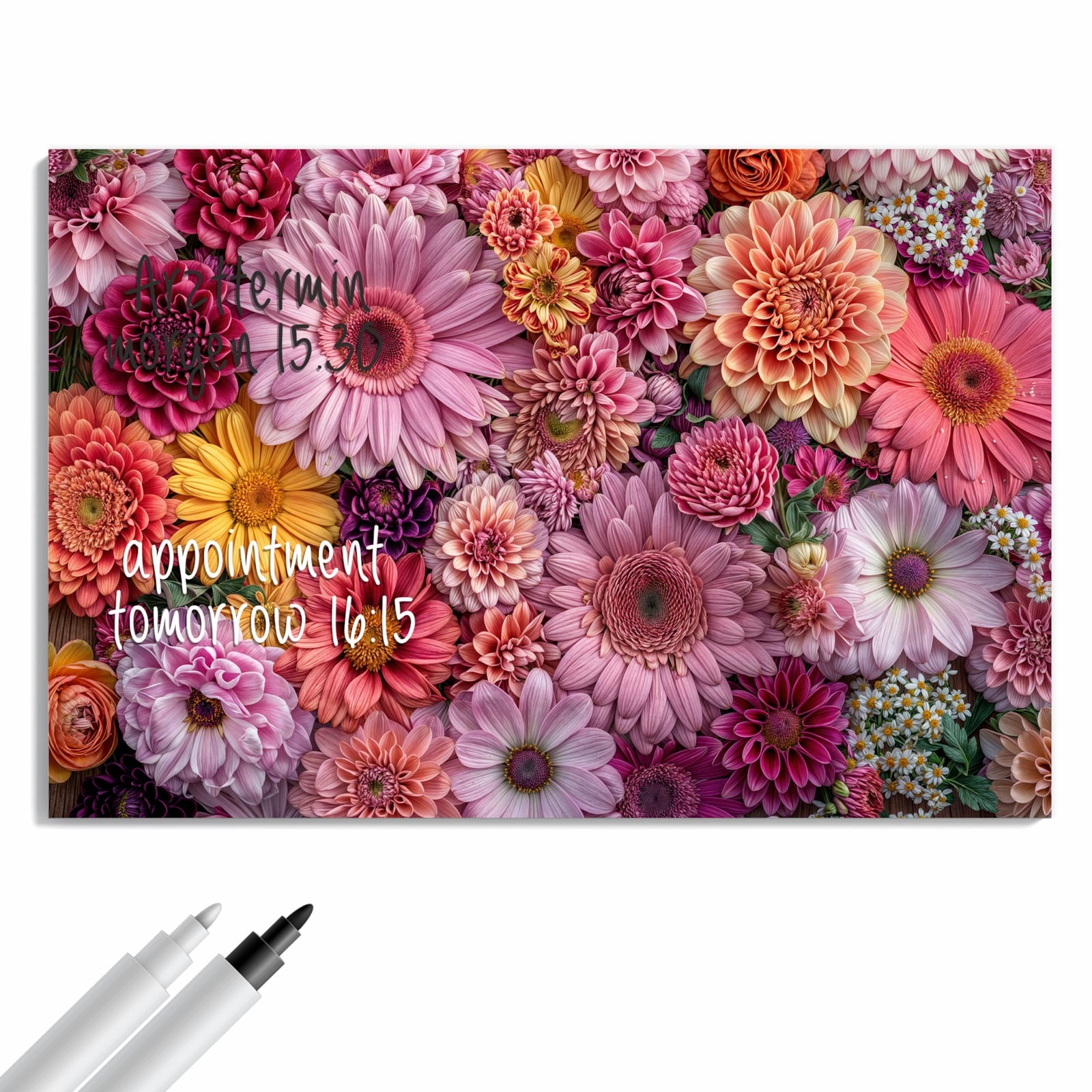 Magnetická tabule Barevné Nádhera květin 60 × 40 cm