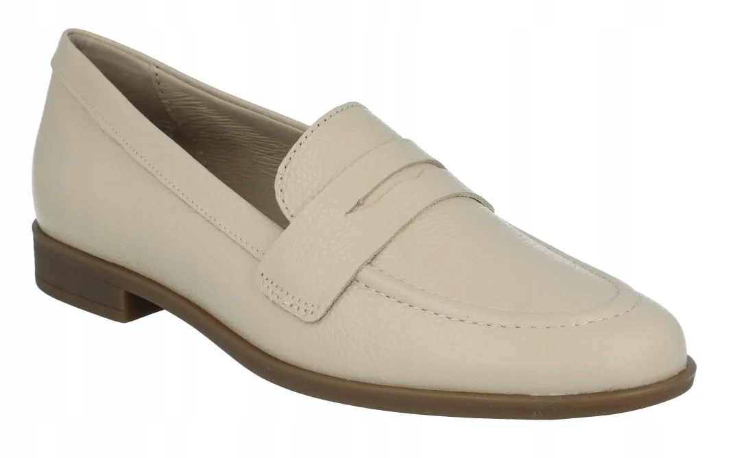 Ryłko mokasíny béžové lehké kůže klasické ploché velké velikosti vel.