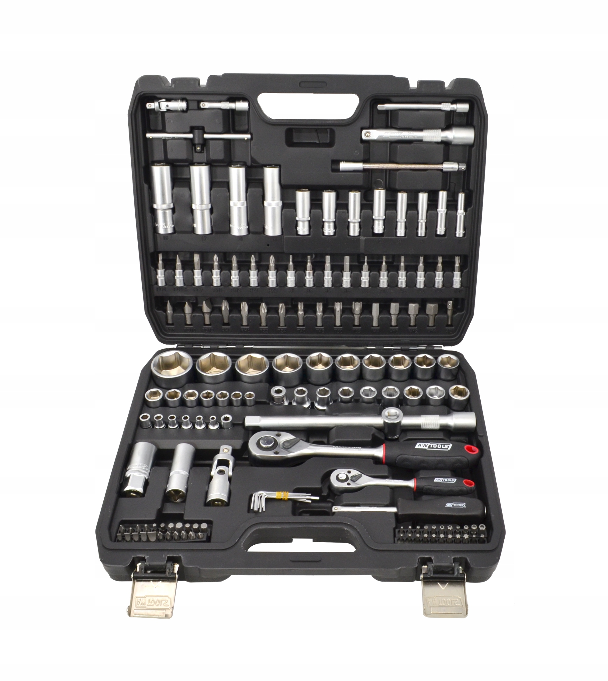 Awtools Sada Klíčů 144 ks 1/2" 1/4" Black Line