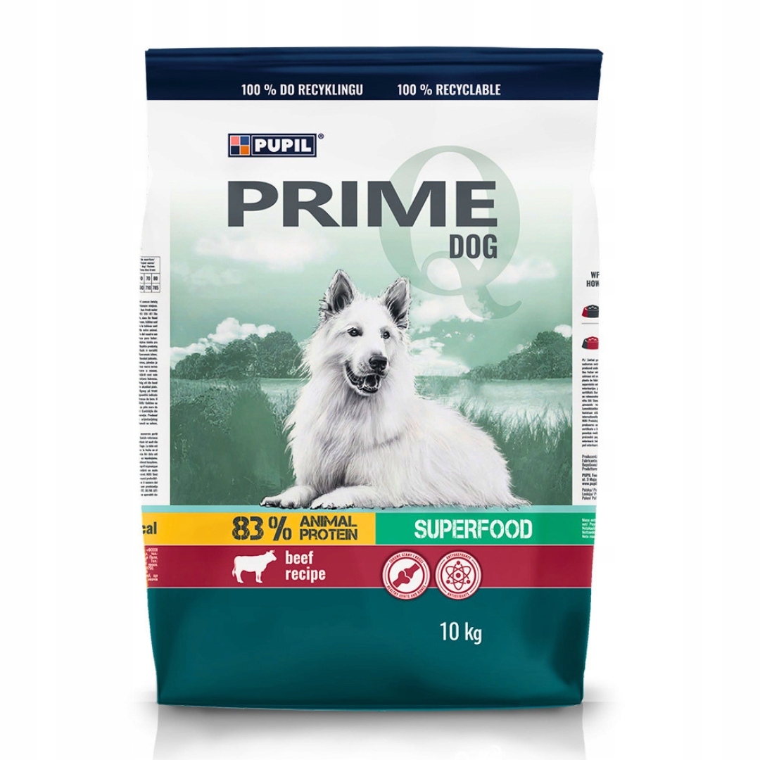 Pupil Prime Sucha Karma Dla Psa z Wołowiną 10 kg