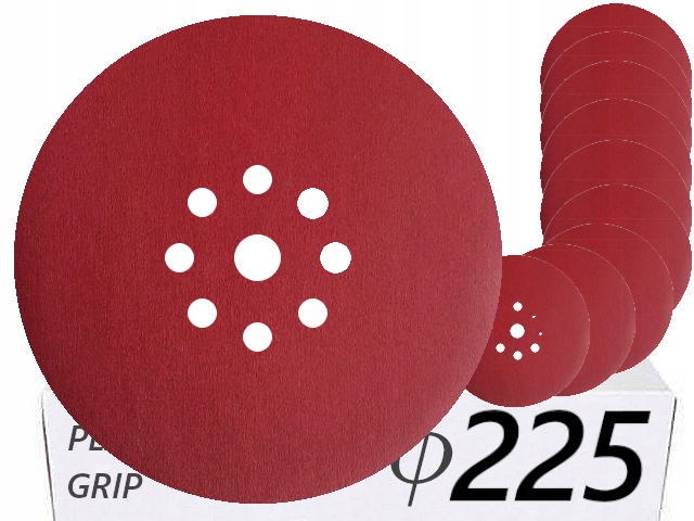 Krążek Papier Ścierny Krążki na rzep 9H Klingspor PL28 do żyrafy 225mm P180