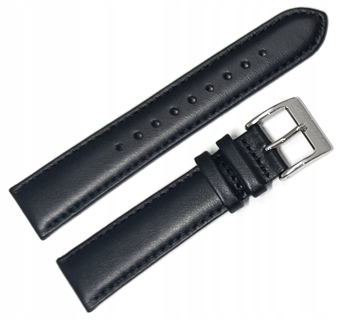 Originální Kožený Černý Řemínek Na Hodinky Atlantic Seabase 20 mm Hladký
