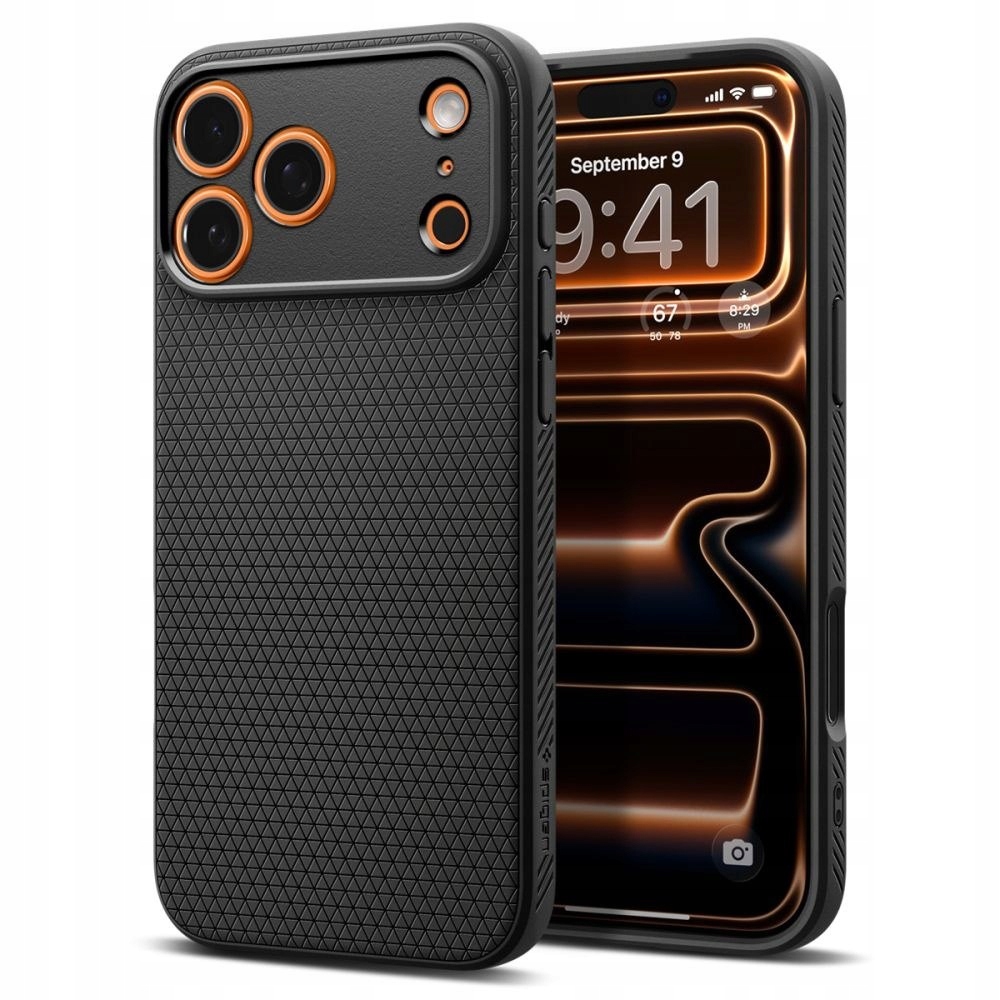 Etui pokrowiec ochronny Liquid Air na iPhone 17 Pro Max czarny mat Spigen