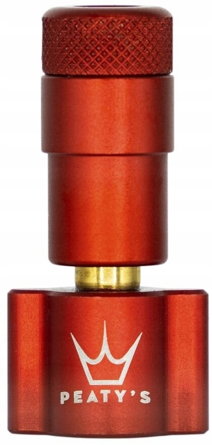 Pompka na naboje CO2 Peaty's Holeshot Tyre Inflator Head Matte Red
