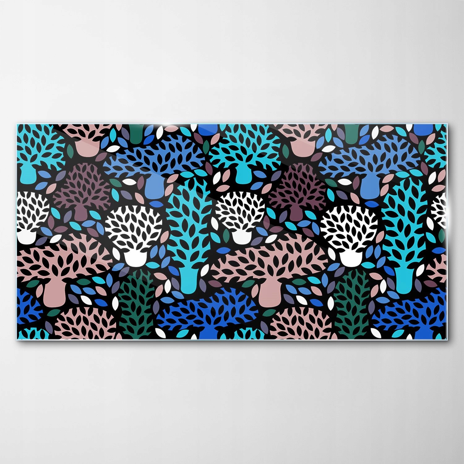 Sklenený obraz Dekor Art Abstrakcia Stromy 140x70