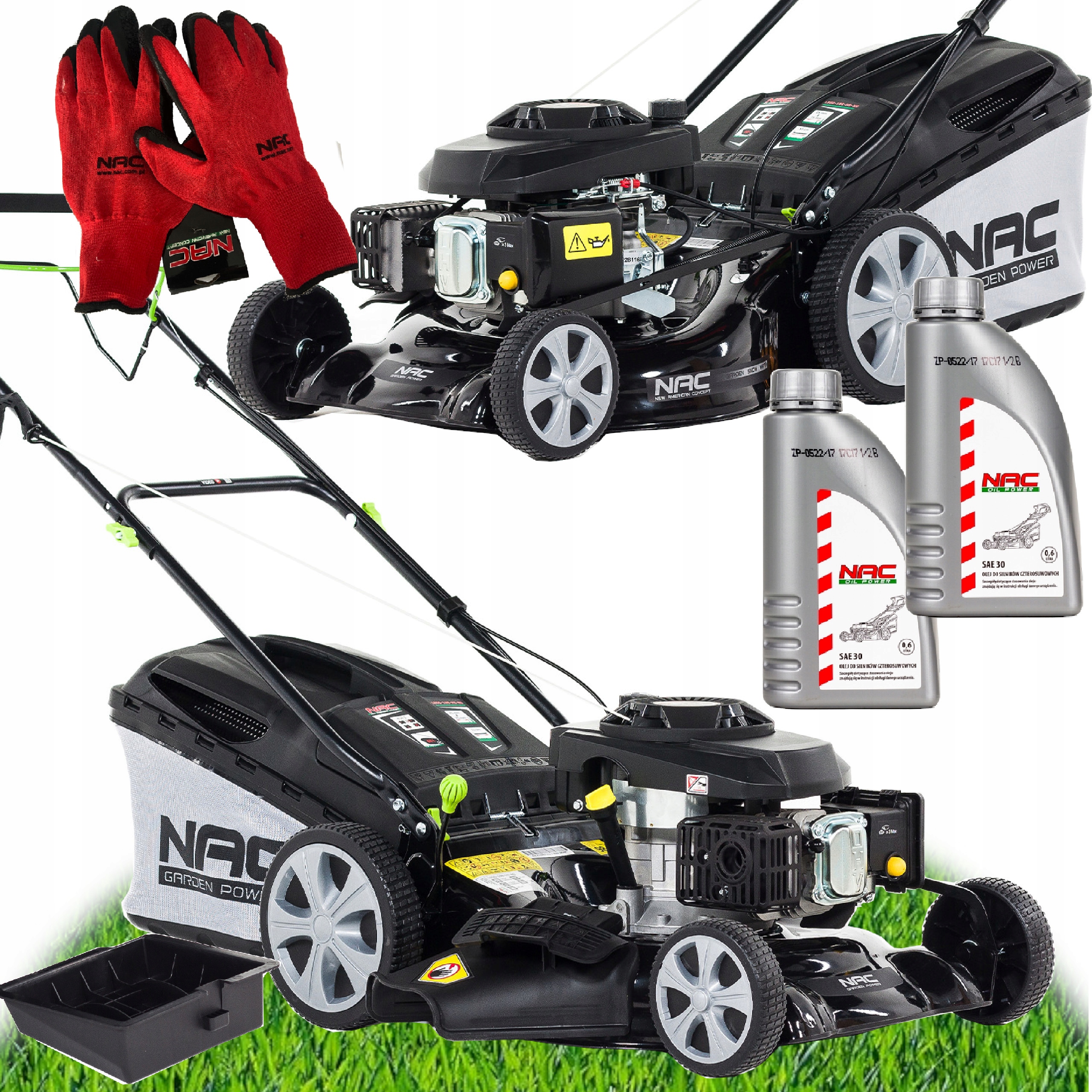 Kosiarka Spalinowa z Napędem Nac 196cm3 51cm Mielenie 5w1 +Rękawice 2x Olej