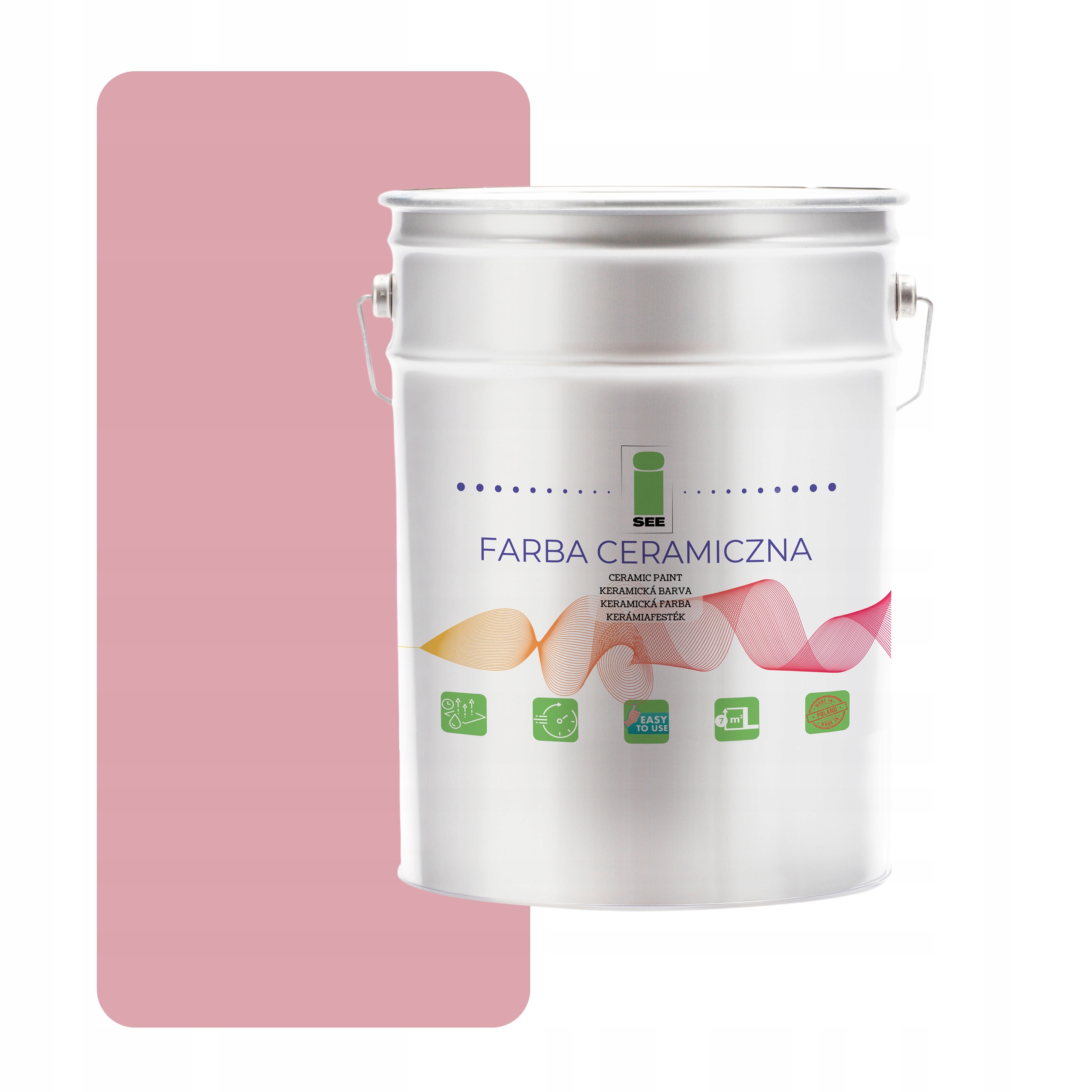 Keramická Farba Na Steny Umývateľná, Ružová, Svetlá, 5 L, Odolná Voči Škvrnám