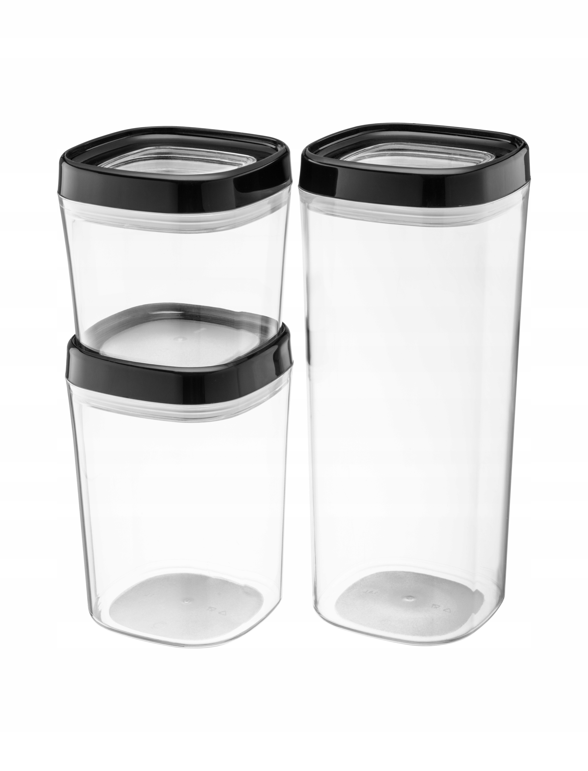 

Zestaw Pojemnik Na Żywność Amos 3EL.KWADRAT Czarne