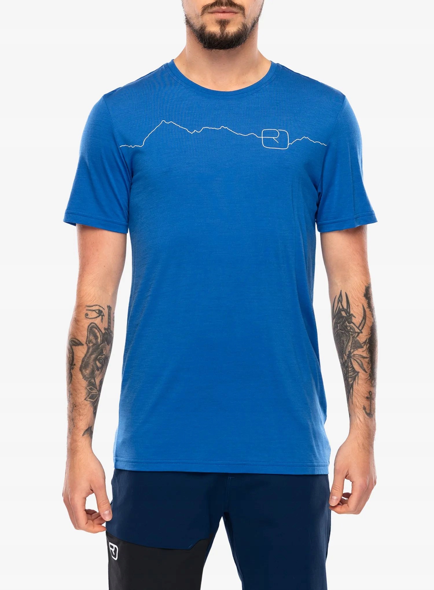 Merino tričko Ortovox 150 Cool Mountain Ts modrý odstín S