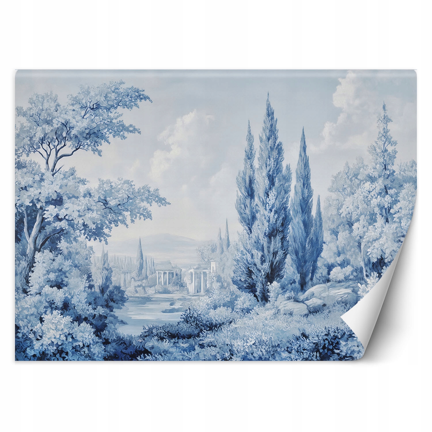 Fototapeta, Krajobraz Las Drzewa Natura Niebieski 450x315