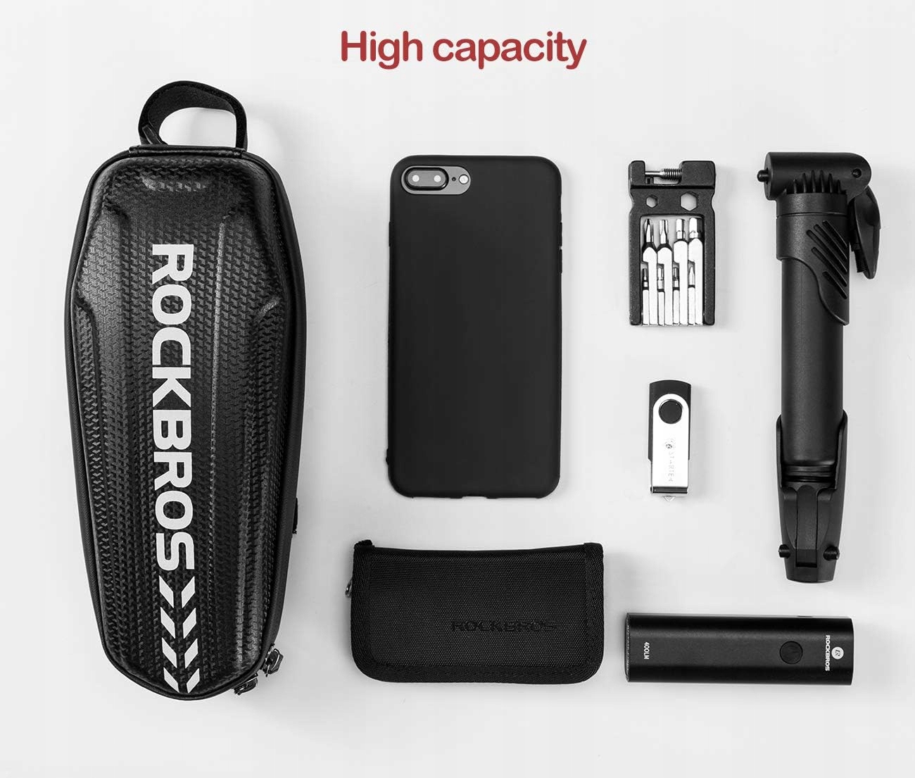ROCKBROS Torba na Ramę Roweru, Wodoszczelna do MTB, Rower Składany, L=1,5L Kod producenta B61