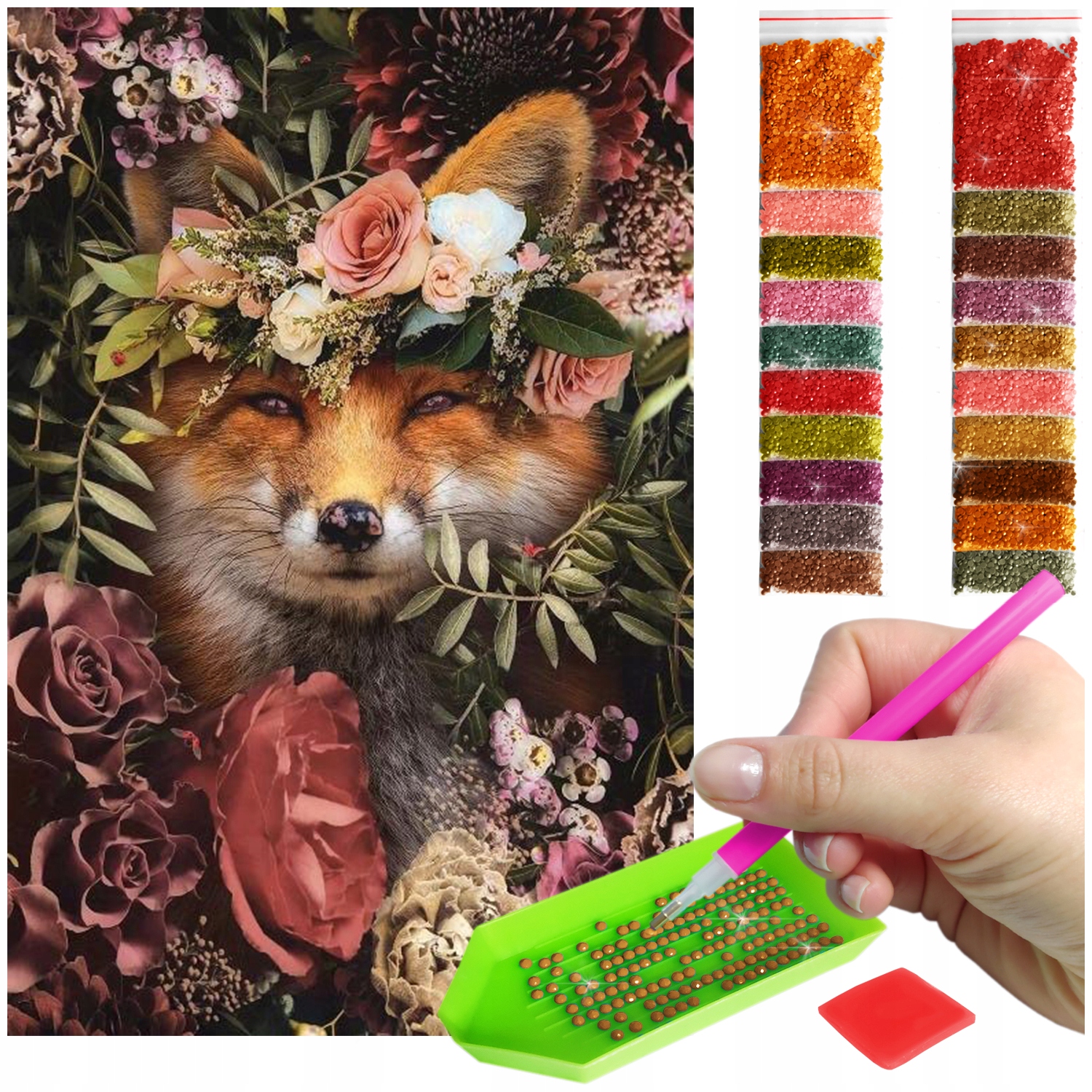 Haft Diamentový Velký 60x40cm Diamond Painting Mozaika Diamentové Příslušenství