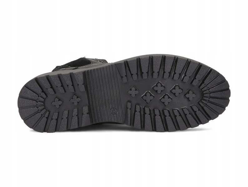 TRZEWIKI MĘSKIE BUTY OCIEPLANE SKÓRA 885 CZARNY 46 Materiał wkładki inny