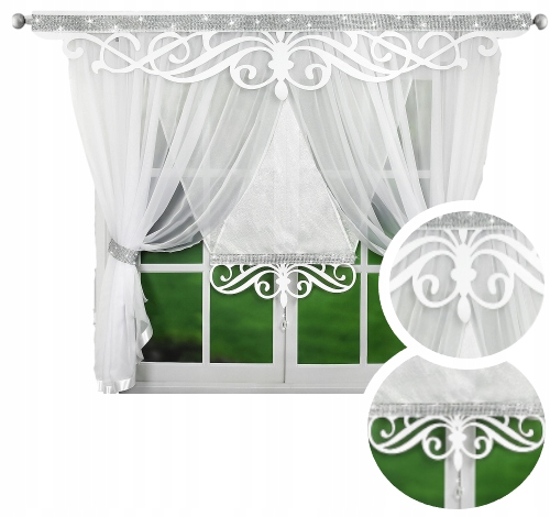 

Firana Z Panelem Ażurowym I Cyrkoniami Batyst Ażur