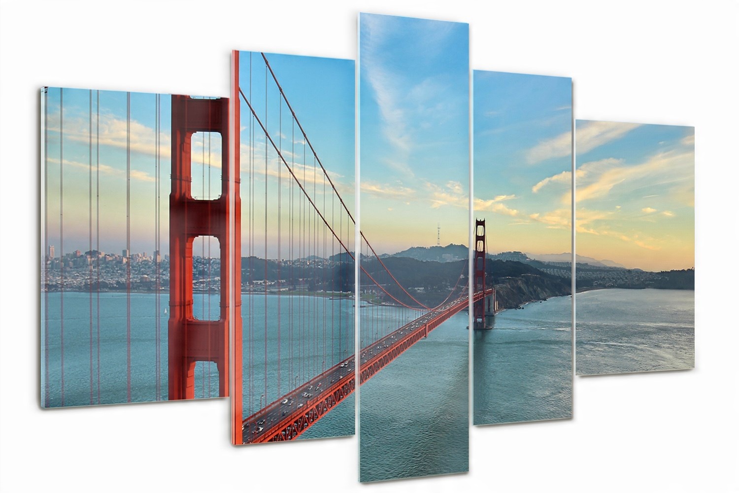 

Obraz szkło tryptyk do salonu Most San Francisco