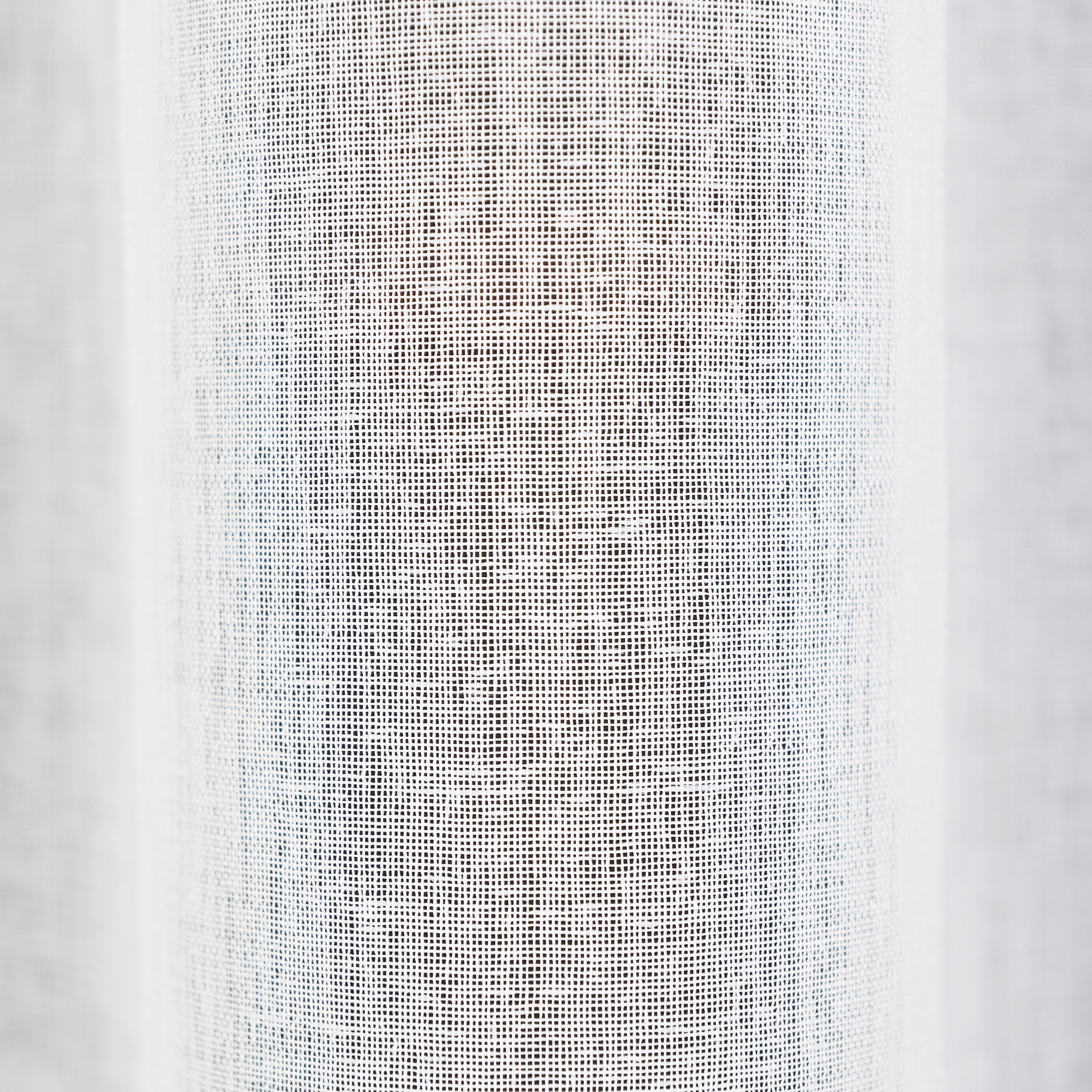 ZASŁONA FIRANA GOTOWA BIAŁA ETAMINA NA TAŚMIE OŁOWIANKA DO SALONU 300x240 Wzór gładki