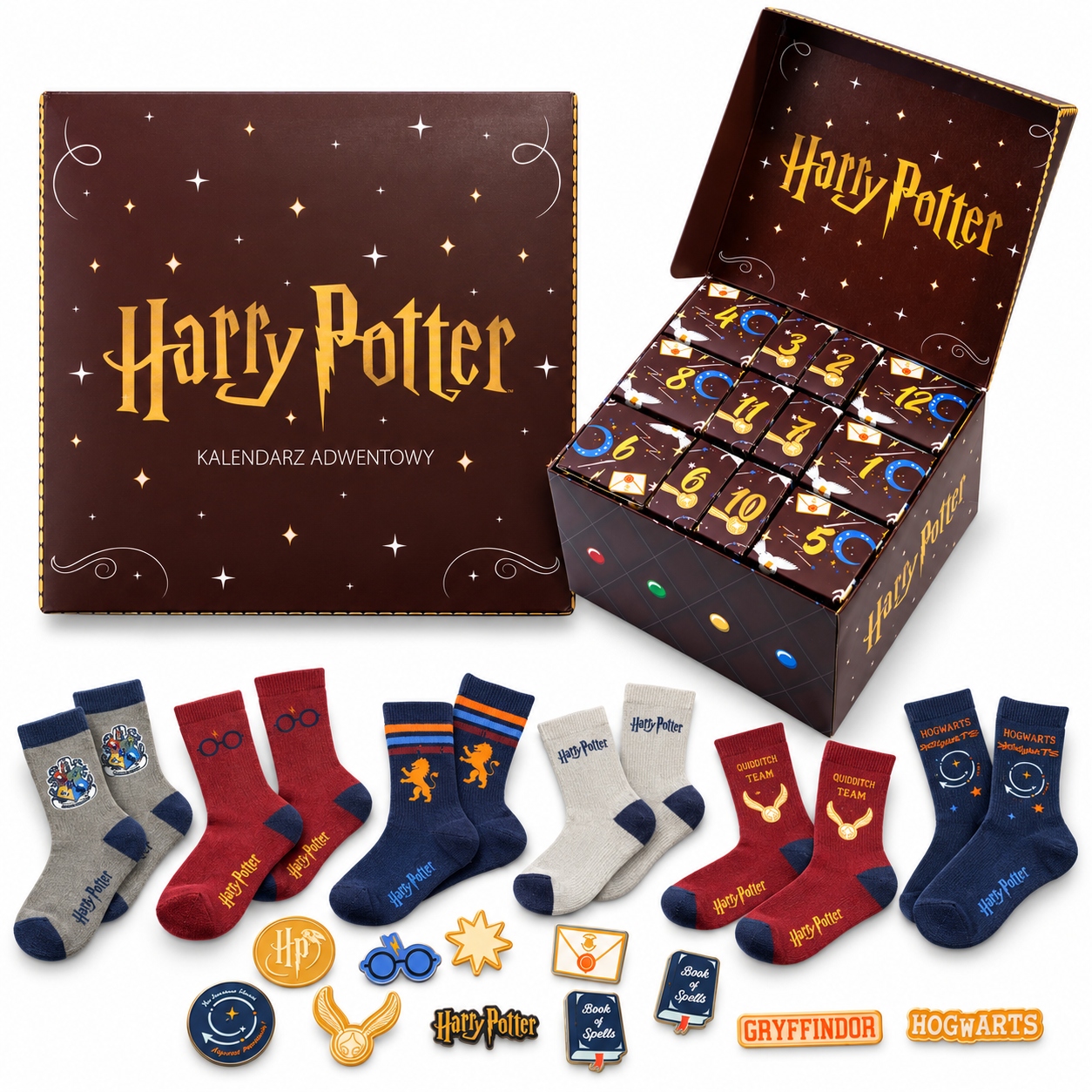 Adventní kalendář Harry Potter Ponožky Piny Gadgets pro děti Dárek