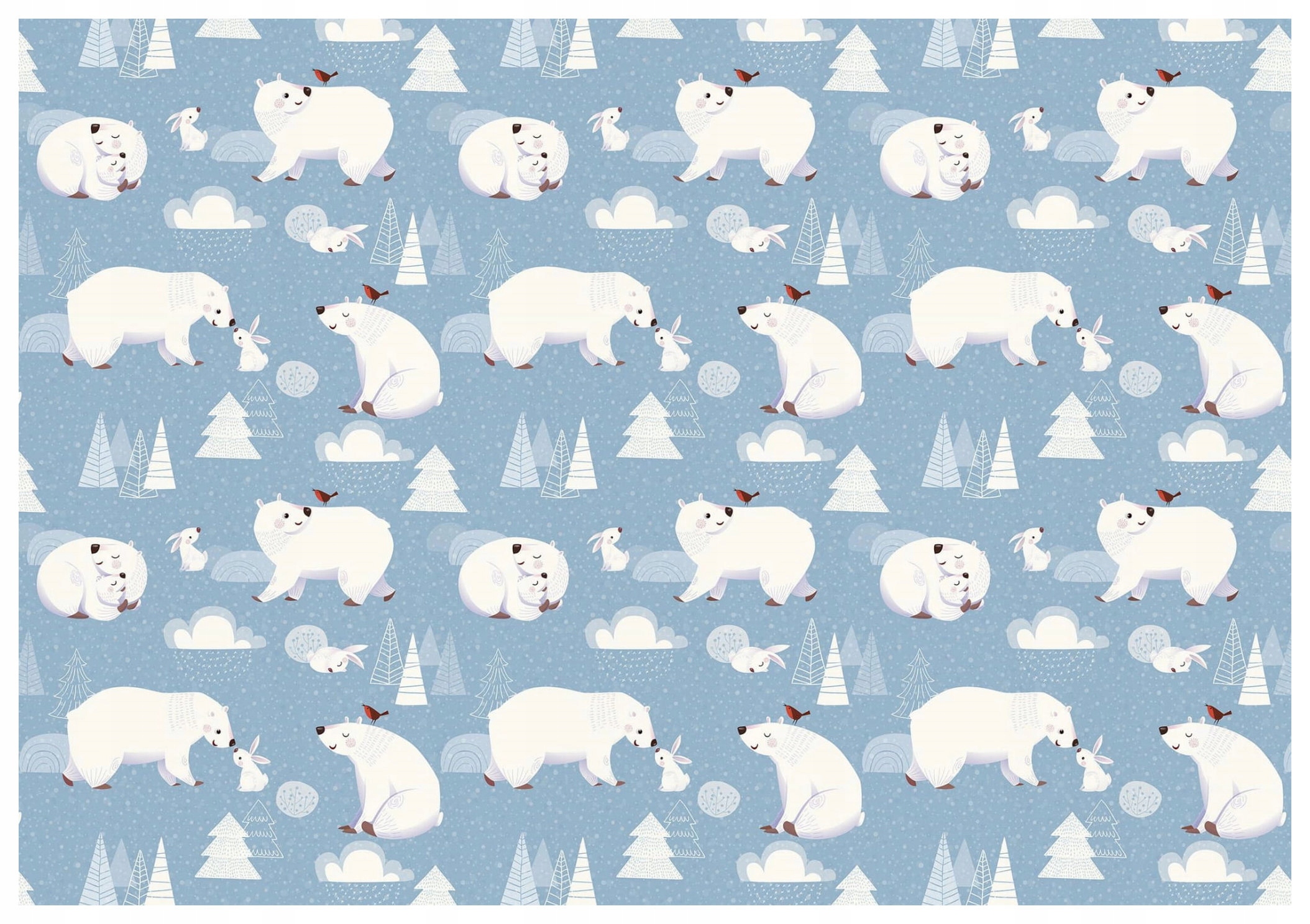 Fototapeta Medvídci a králíci Zimní dobrodružství pro děti 208x146 lepidlo