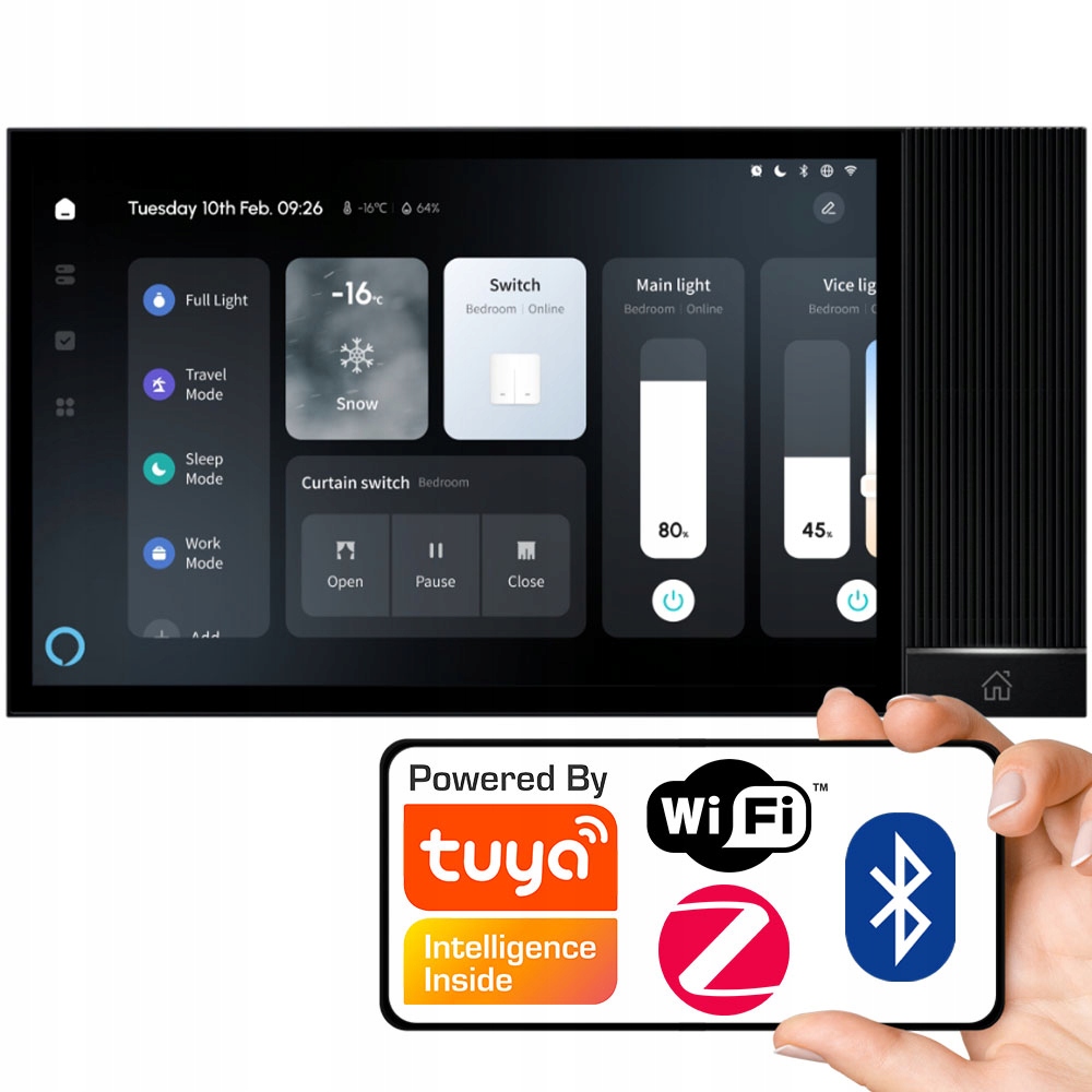 Panel dotykowy 8" bramka Głośniki Alexa Bt WiFi ZigBee Tuya