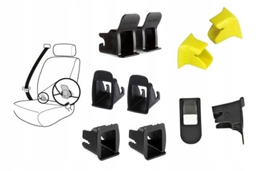 NAKŁADKI/PROWADNICE ZAŚLEPKI OSŁONY 2 SZT ISOFIX DO FOTELIKA