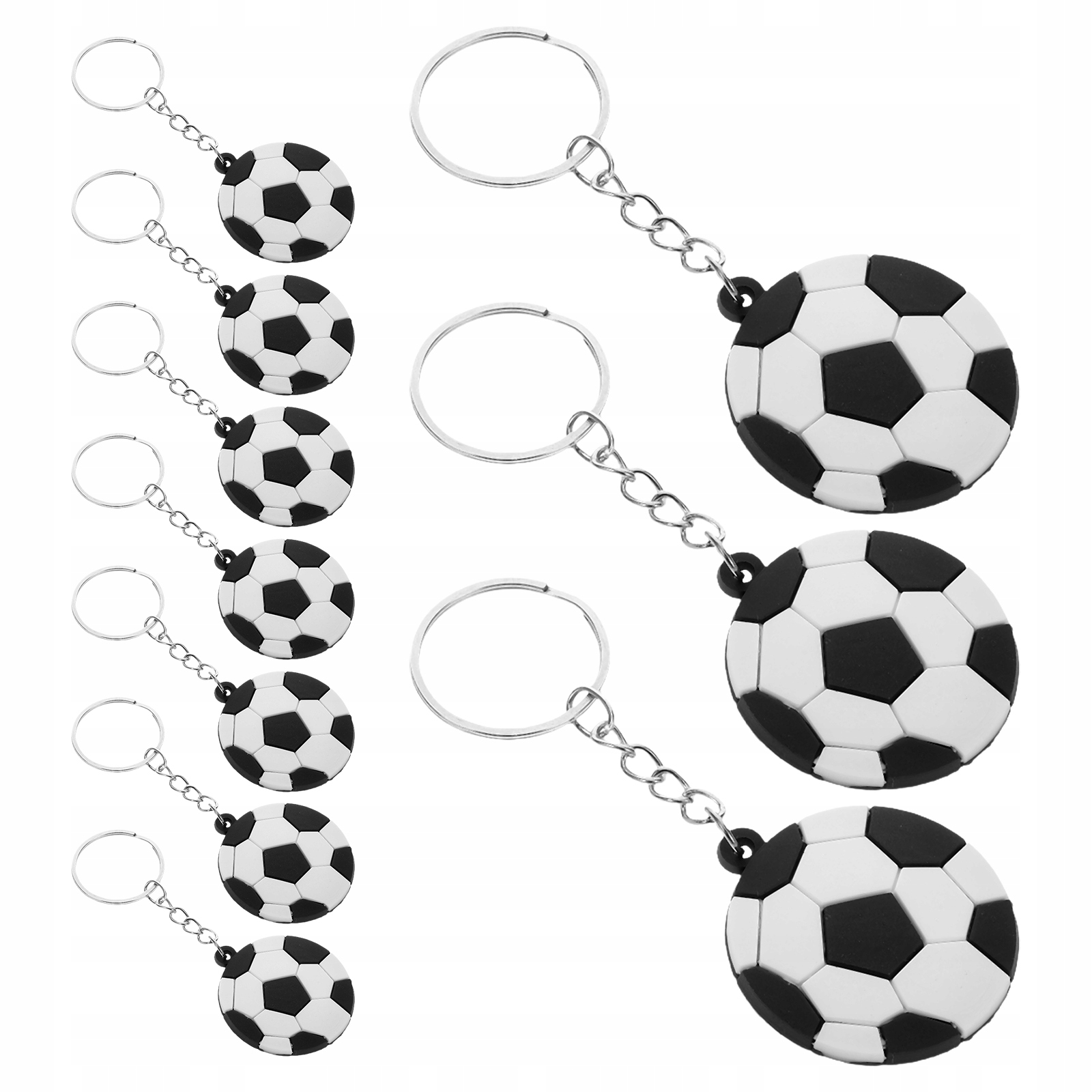 30Pcs Lightweight Soccer Key Rings Boys School Event Party Giveaways